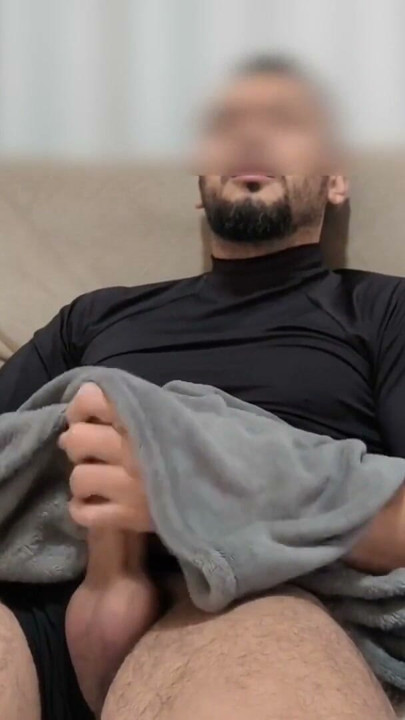 Big dick boy masturbating under the covers | Clip 1