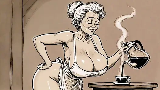 Ai si wanita dewasa dengan toket besar lagi asik ngentot di dapur