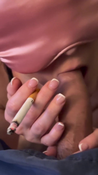 Cigarette Smoking Blowjob While Blindfolded | Clip 1