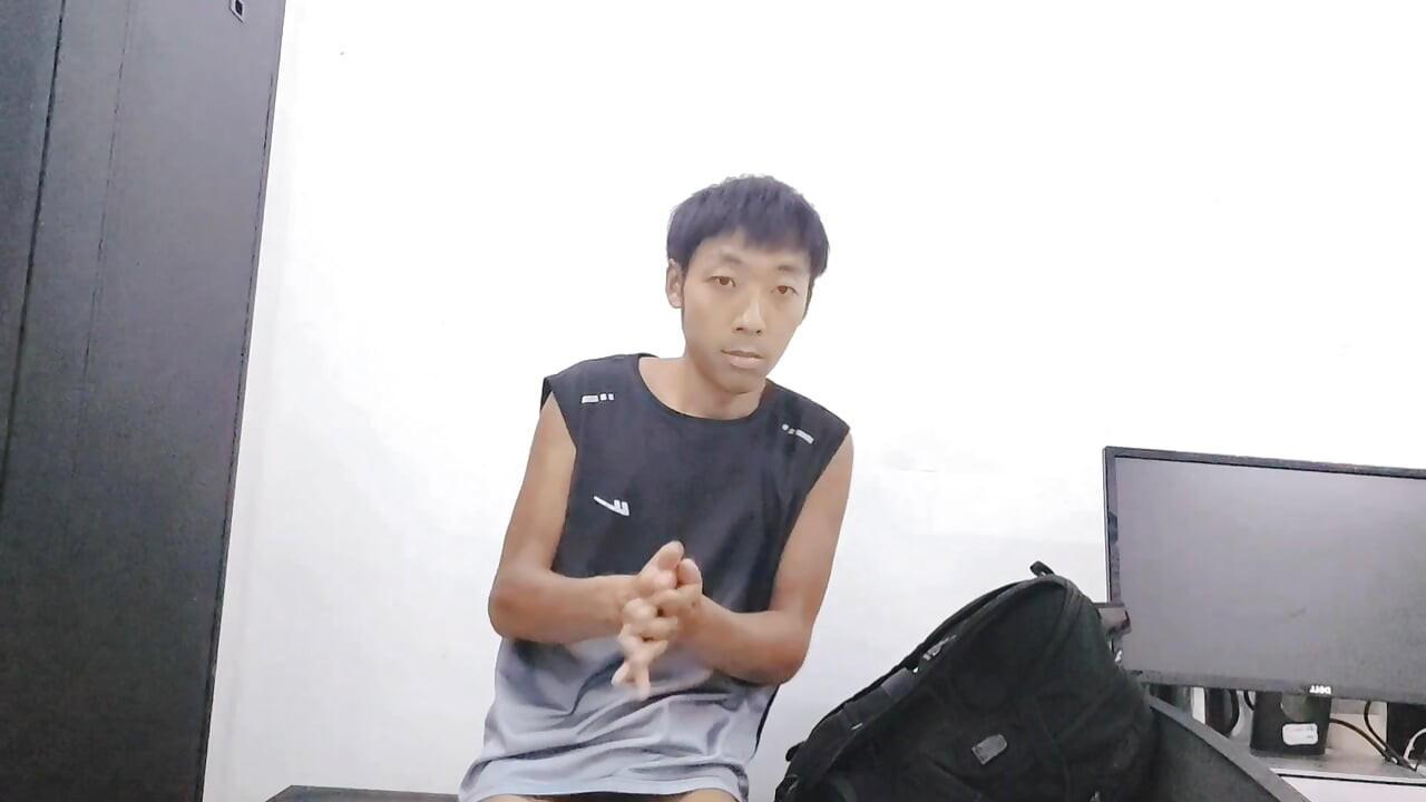 Asian Cute Boys Academy Control Room: Masturbation, Moaning, Ejaculation, and Ingestion of Semen