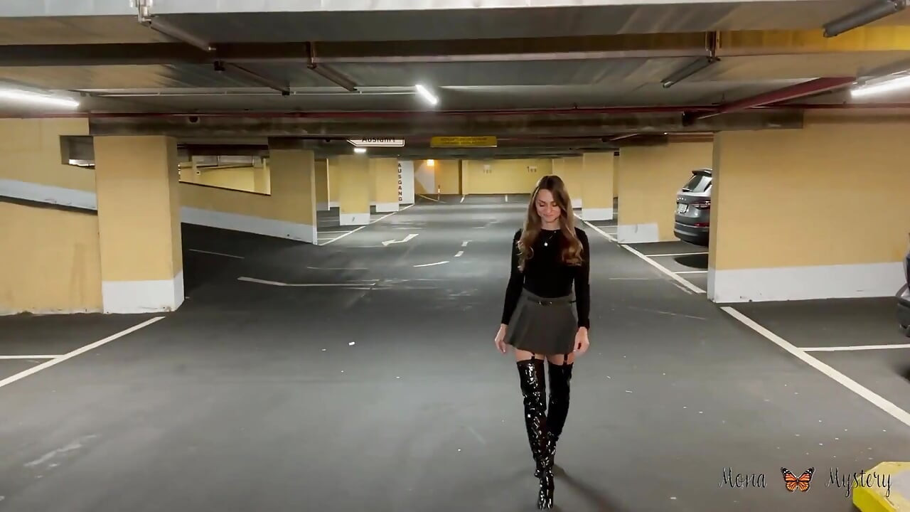 Teen Gets Puplik Fucked in the Ass in the Underground Parking Lot