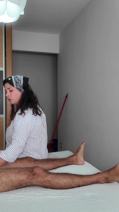 Powerful moment from "I Jerk off in front of the Cleaning Lady at the Hotel"