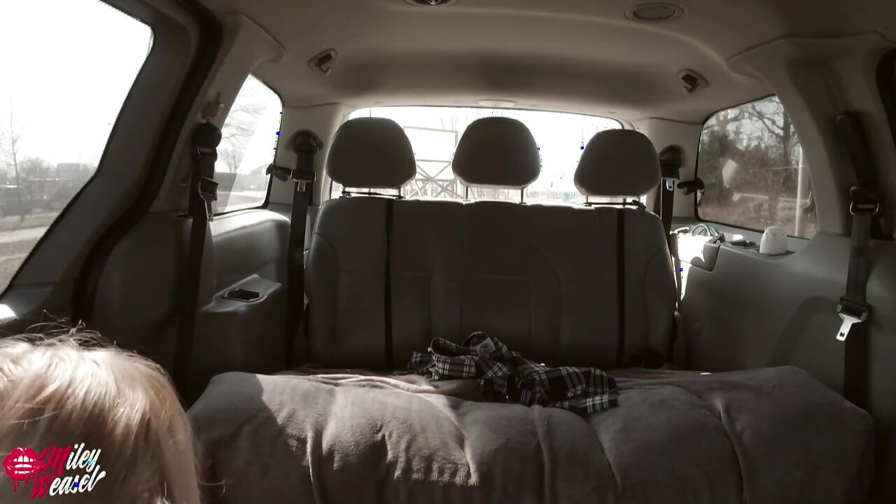 Kinky Blonde Gets Her Ass Creamed While Washing a Car