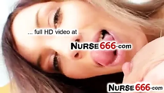Huge tits nurse Stella Fox pussy expander action