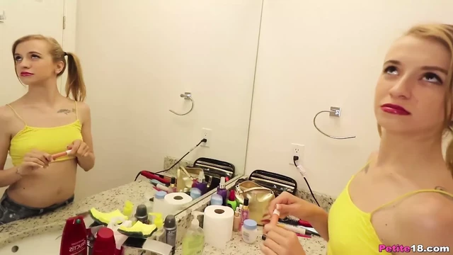 Tiny Teen Kristy got CREAMED