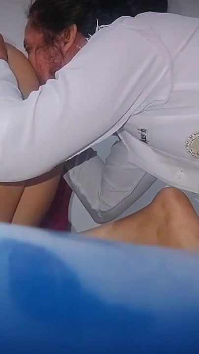 Captivating moment from "The doctor falls in love with his porn patient, only he knows how he loves to fuck in four is his"