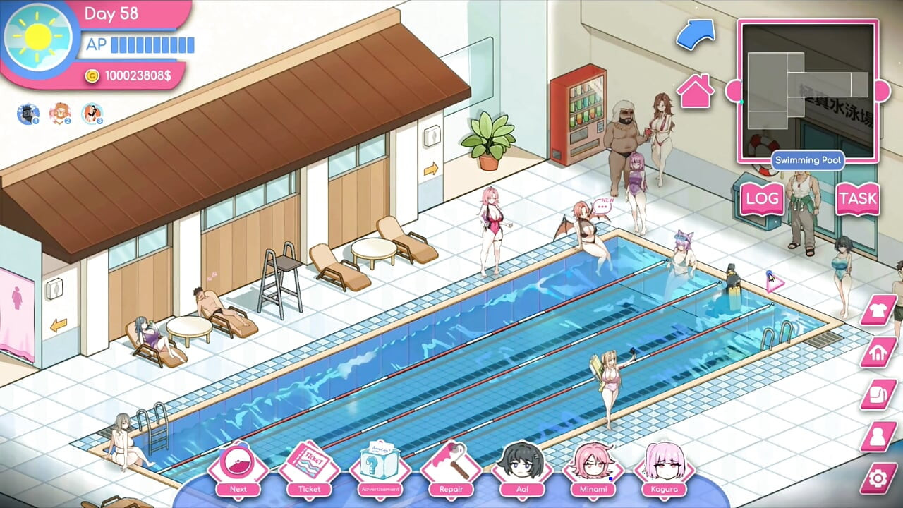 Hentai Game – Aoi Standing Dog Style Sex Gallery Scene - Lifeguard Holic