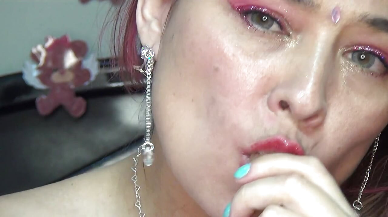 Swallowing Completely and Playing with Hooks Inside a Condom