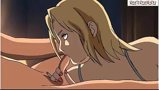 BUSTY BLONDE MILF CHEATS ON HUSBAND WITH YOUNG VISITOR AT NIGHT! Oblivious Writer Husband Cuckold NTR Hentai