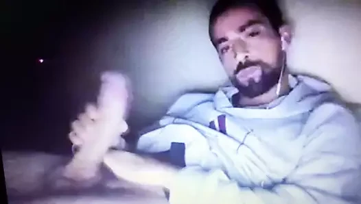 Sıcak dev asılı horoz sakallı adam gösterme kapalı onun büyük horoz