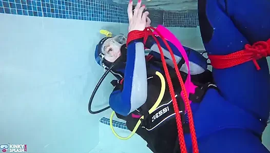 Underwater Bondage in Scuba Tied Tight & Dragged Through Water