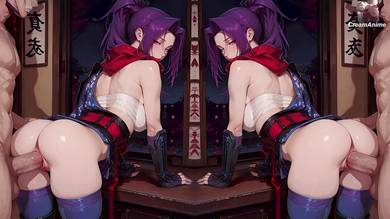 Ninja Psylocke Anale Creampie - Geil Paarsharig Meisje Krijgt Anale Seks En Gecreampied Door Een Vreemde - 4K 90 Fps 3D-model