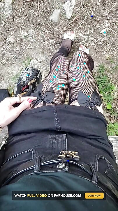 Look My Skirt in Jean's on a Parking Lot in the Forest of Snart. Vanessabitchx Parischiennetrvprod