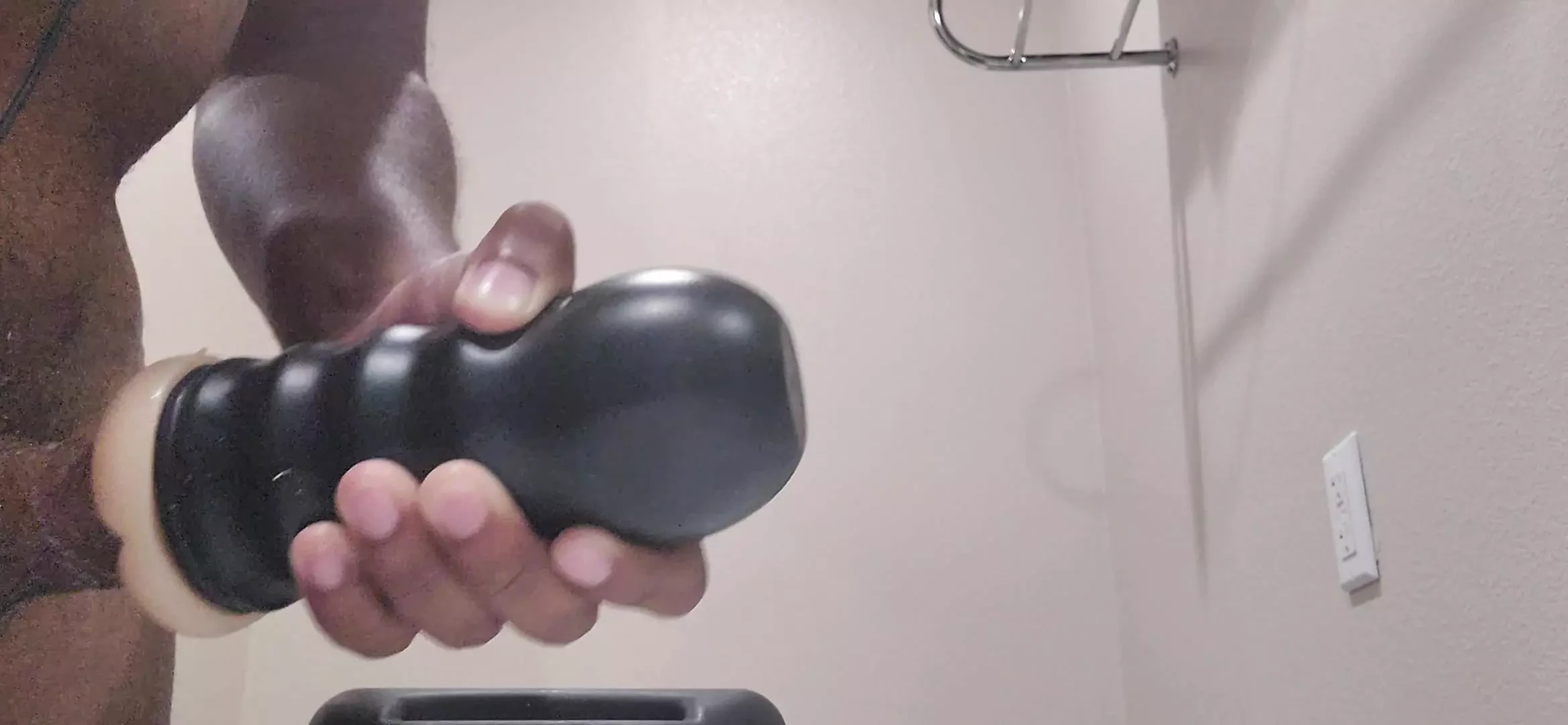 Fucking my sex toy, thinking about cumming in someone's ass