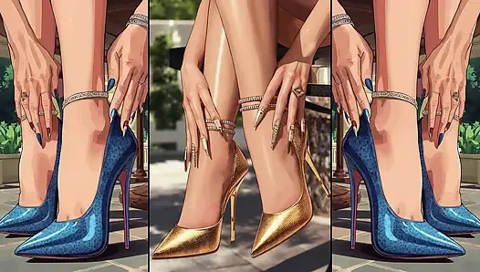High-Heels get cum from alle sites an will be licked by hot anime girls Chapter 2