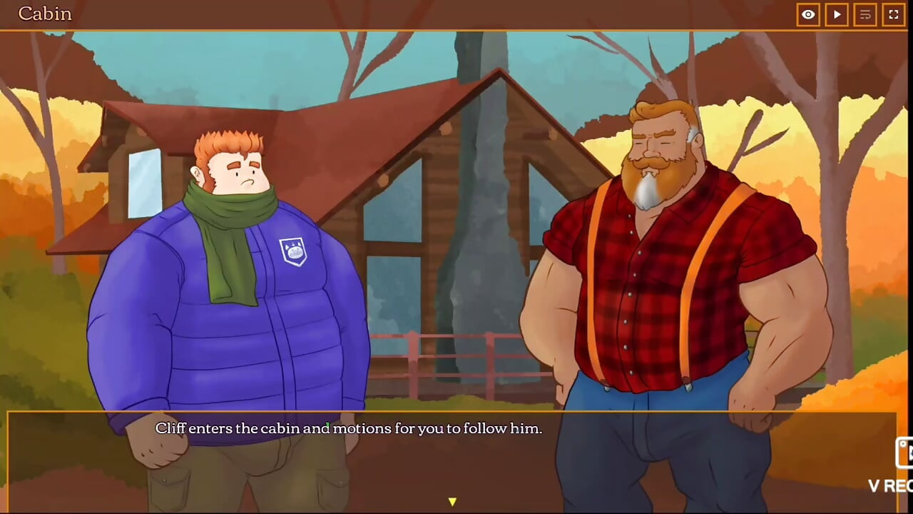 Your favorite lumberjack fucks chubby young man in the cabin.