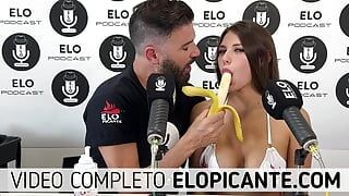 Mili Zanotti prova a banana com elo podcast