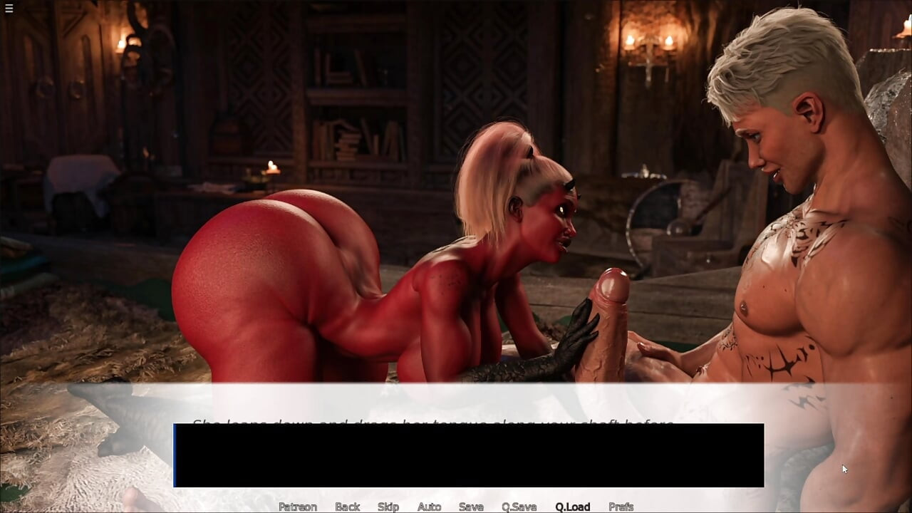 BBW Red Skin Evil Girl Riding Monster Cock And Giving Deepthroat Blowjob