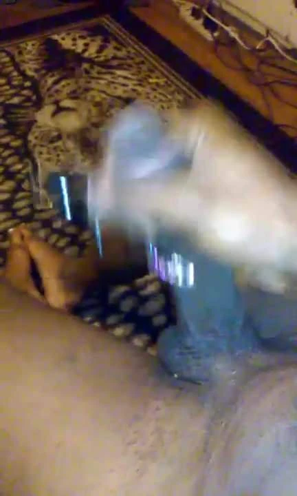 jerk session with black tgirl with thick load