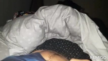 Waking up hard and wet and fingering my asshole n wet cock