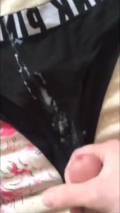 My strong pennis cumshots on my stepsister penties | Clip 1