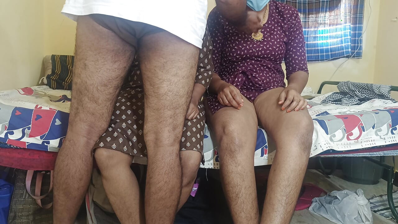 Threesome fantasy suck with wife and her sister