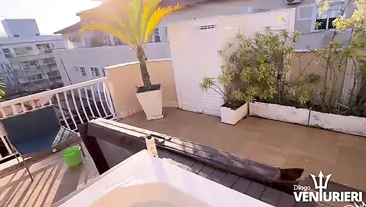 ON THE PENTHOUSE OF THE MARRIED HOTTIE, WHILE HER HUSBAND DOESN'T GET HOME FROM WORK