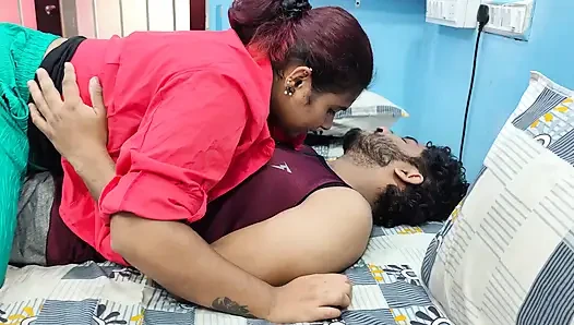 Girl kissing boy and hot romance