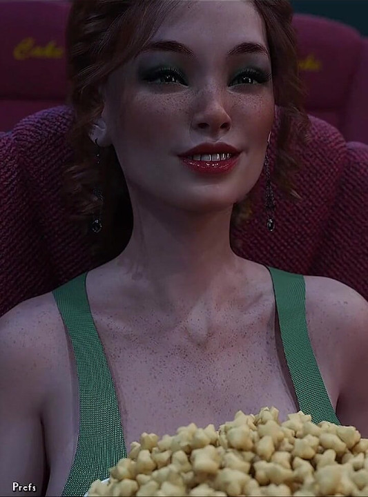 Being a Dik - Busty Redhead Girlfriend Sucks My Big White Cock in the Cinema