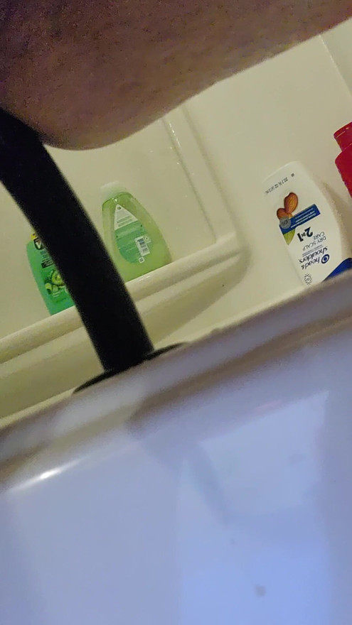 Took off before shower
