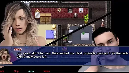 Die büro-ehefrau # 26 - Jessie ging auf Stacy im arbeitsbadezimmer runter ... Andy kommt über Stacys bein.
