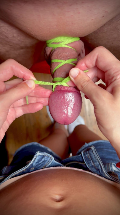 Your dick is my rules! Shibari cock!