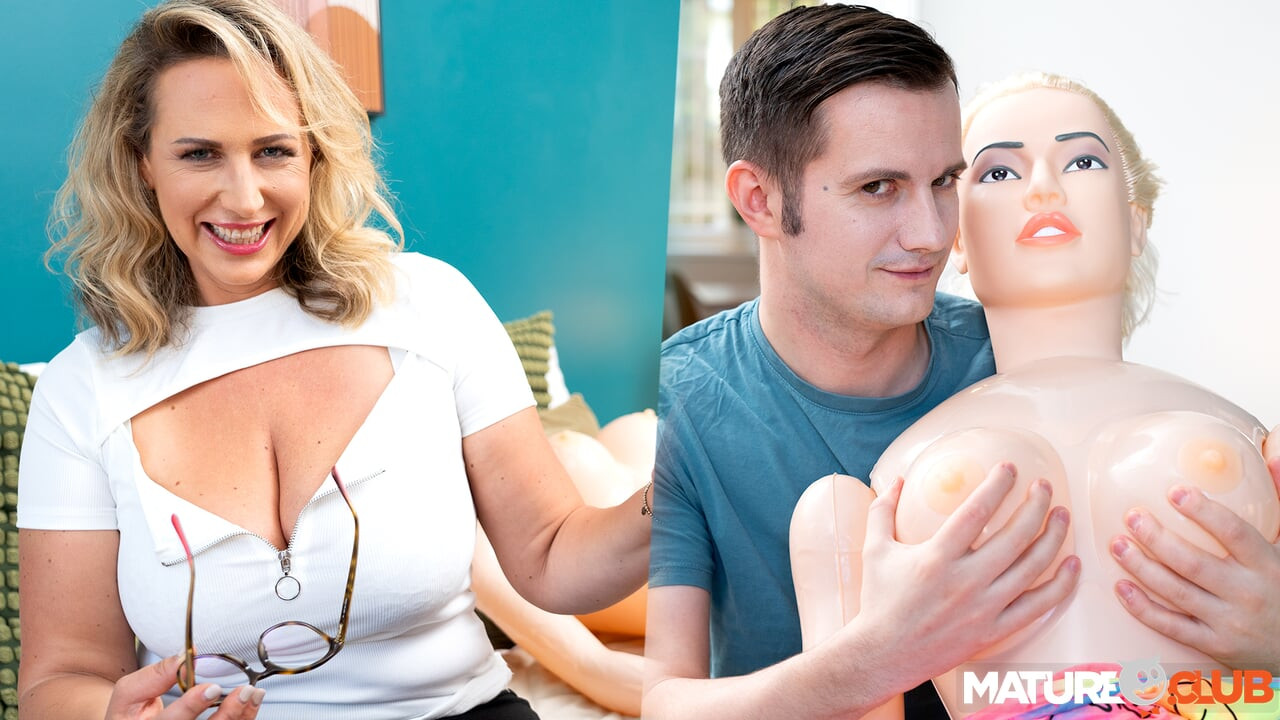 MatureClub - Busty German Teacher Kathy Deep Catches Her Student with Sex Doll