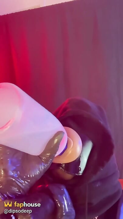 Cum Hungry Fleshlight Pussy Deepthroat Simulator Pig