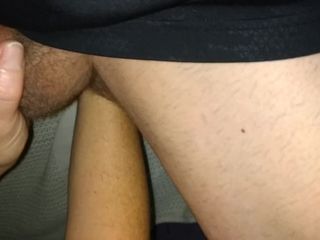 Wife fisting my ass sucking my cock as I stand