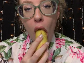 ASMR banana eating