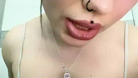 POV asmr licking and big tits
