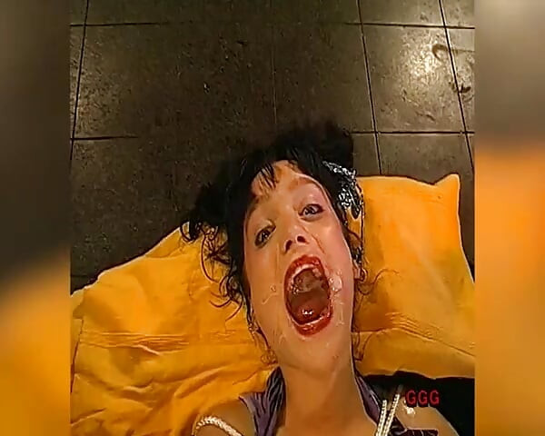 Betty the Cum Swallowing Champion in Dirty Bukkake