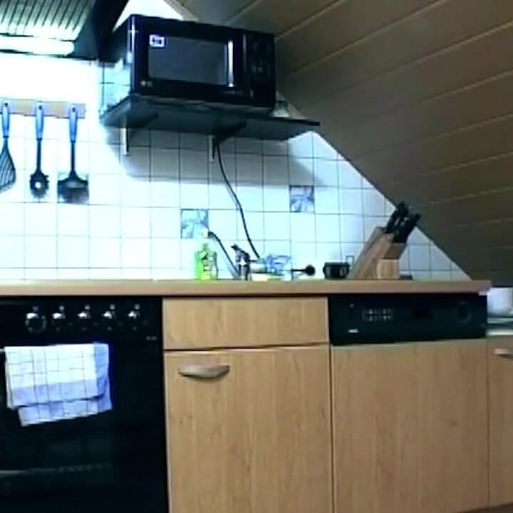 Kitchen Anal Dildo Stretch with Self-sucking Sloppy Tits