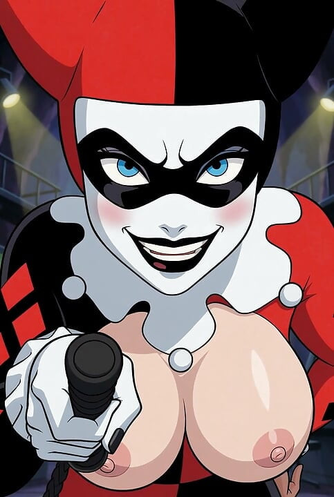 Apertada buceta careca da buceta Harley Quinn provocando
