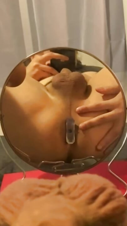 Just a Twink Playing with His New Plug, Lube & Mirror Until He Shoots His Hot Load