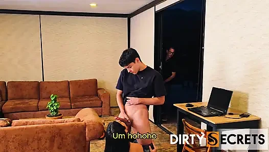 PART 1: I FUCK MY BOYFRIEND'S STEPFATHER, HE DISCOVERS US AND I LET HIM FUCK MY ASS.