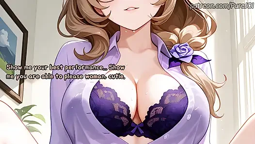 Pass 5 interviews with Genshin Impact girls to get a job (Sex JOI)