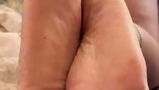 Stepbro bbc fuck ebony sexy toes footjob cum