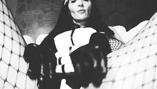 Foot fetish dominatrix hot black and white high heels goddess brunette MILF femdom bdsm kink