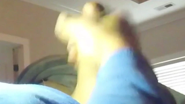 Stroking my long cock this morning