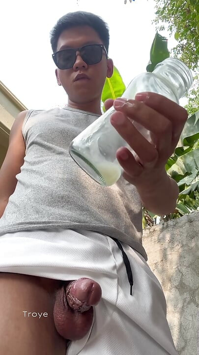 Big Asian Cock Inside the White Basketball Shorts