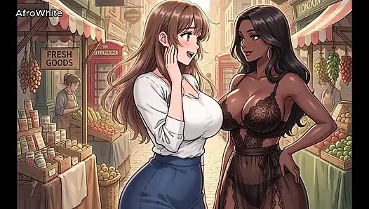 AI generated Hentai animated anime cartoon of a honey big boobs slim british curvy student  fucking her crush raw, no condom