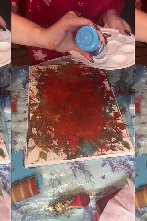 ในแว่นสายตาใหญ่ Asmr ศิลปะอะคริลิกบานในหมอก ตอน 2