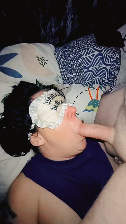 Squirting his wife in the face